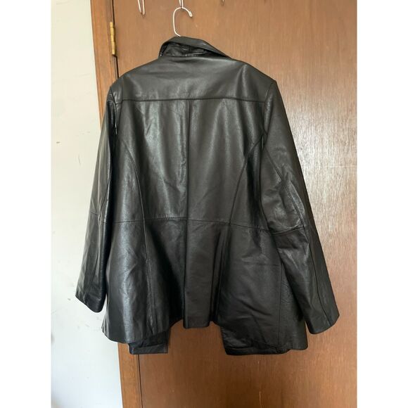 Wilson Leather Rare 4 Button Jacket Black Women's 2X - Picture 3 of 4